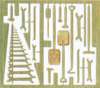 Ferro Train M-253-B - Steam locomotive tool set, brass, 24 parts